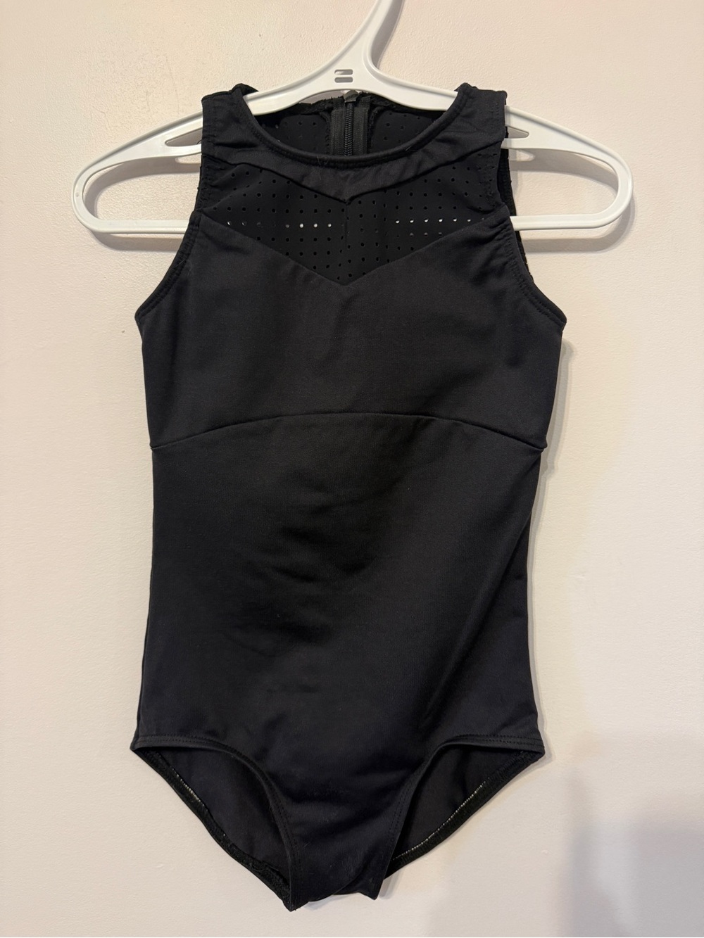 Girls' Medium 8/10 Ainsliewear Black Bodysuit Leotard Back Zip